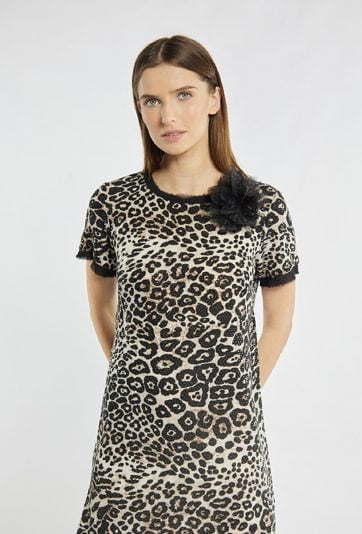 Krótka sukienka z wzorem