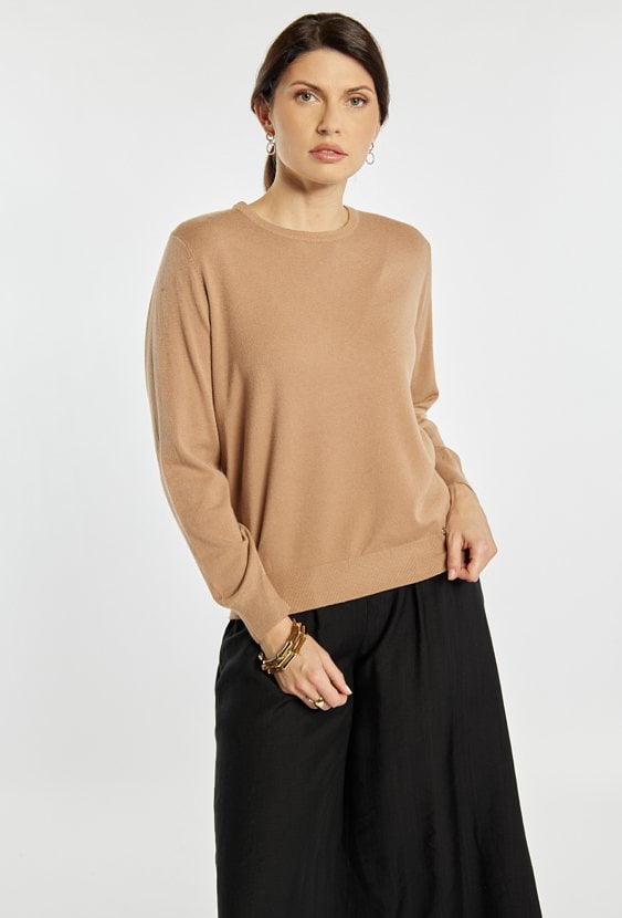 Gładki sweter damski