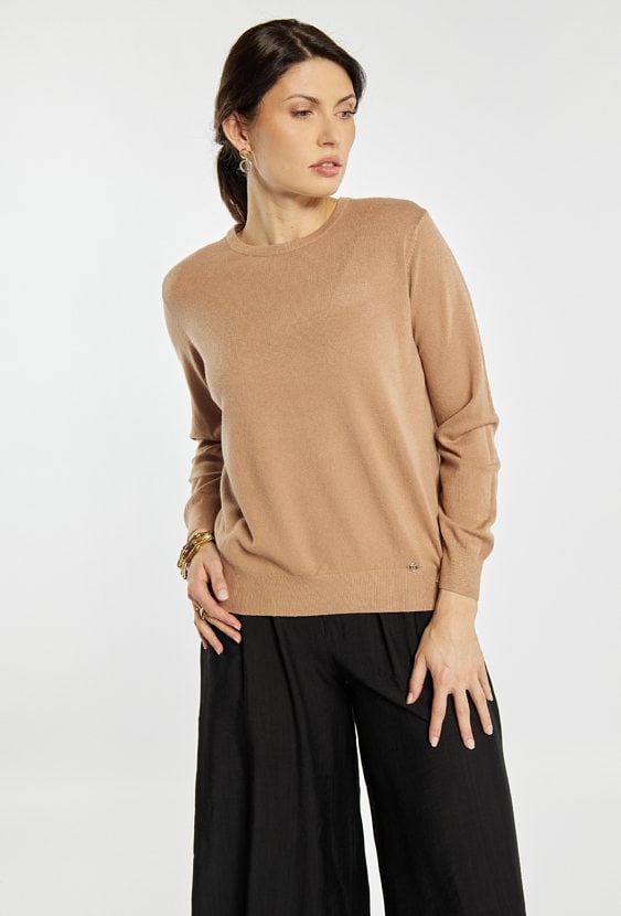 Gładki sweter damski