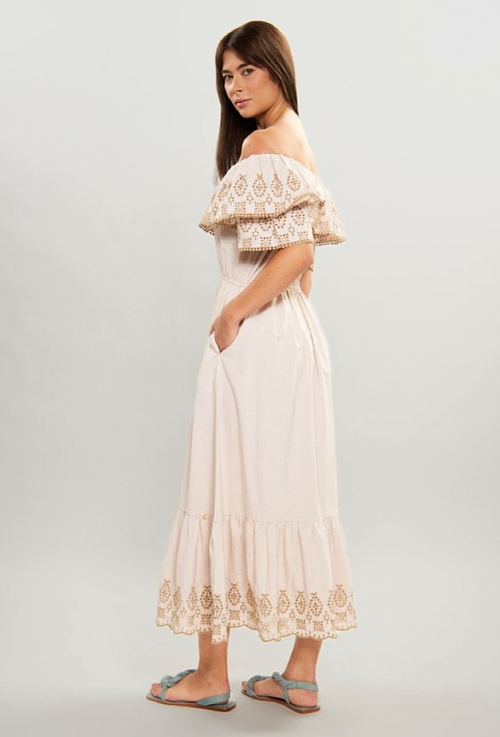 Sukienka damska z falbanką