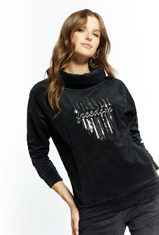 Bluza damska z cekinowym wzorem