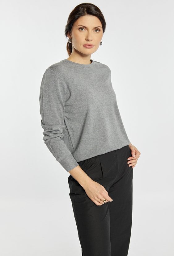 Gładki sweter damski