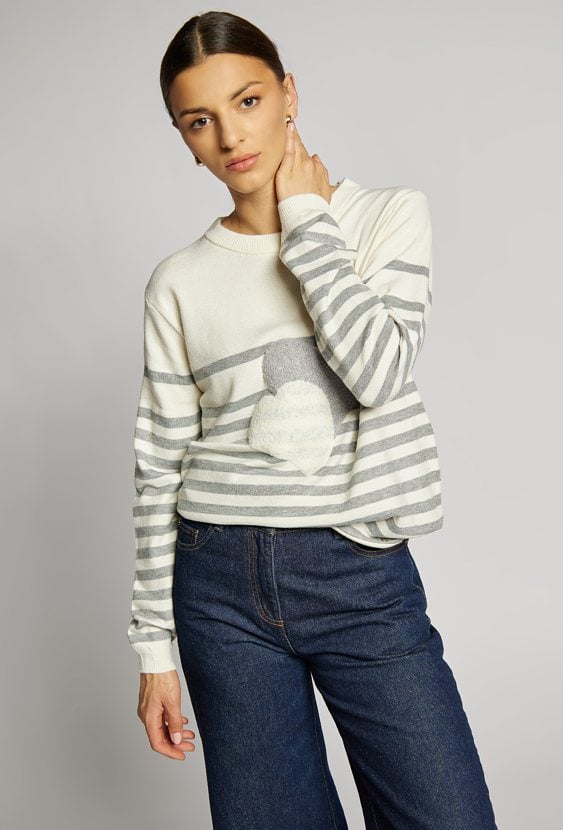 Sweter damski w paski