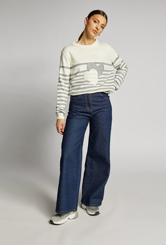 Sweter damski w paski