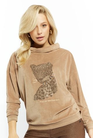 Bluza damska z dżetowym wzorem