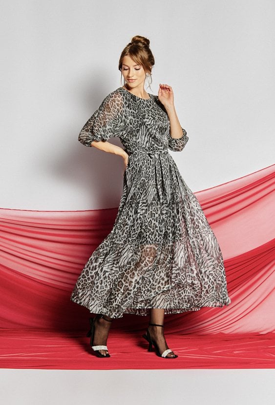 Sukienka damska z wiązaniem