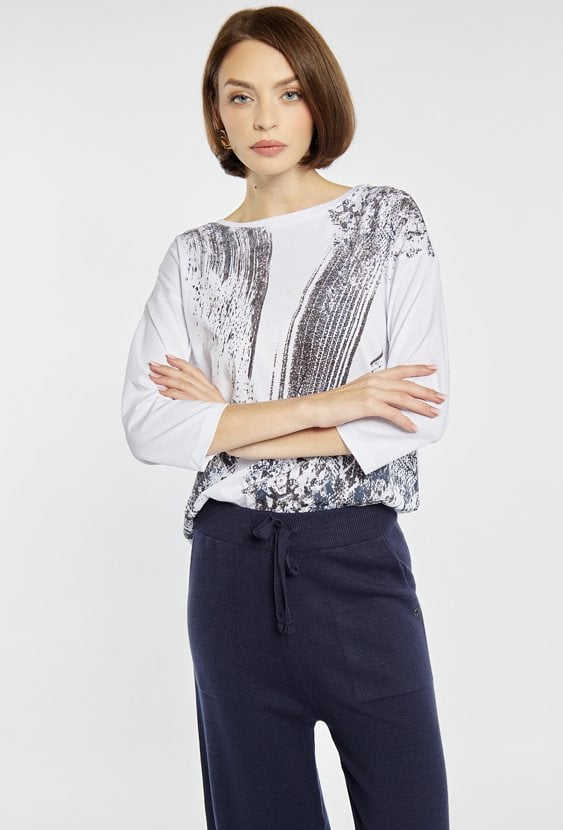 T-shirt damski z bawełną