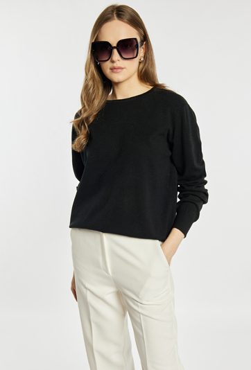 Gładki sweter damski