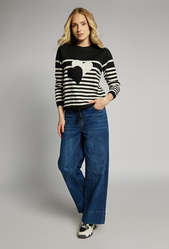 Sweter damski w paski