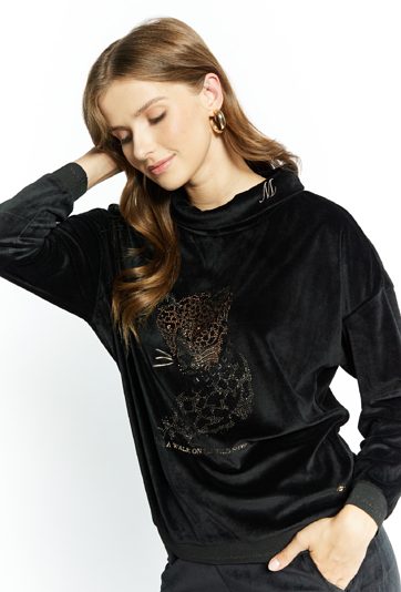 Bluza damska z dżetowym wzorem