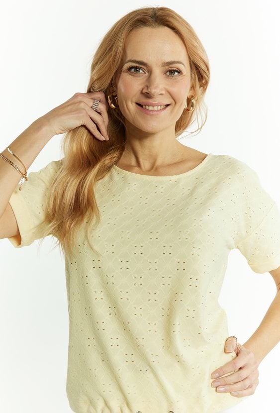 Ażurowa bluzka damska