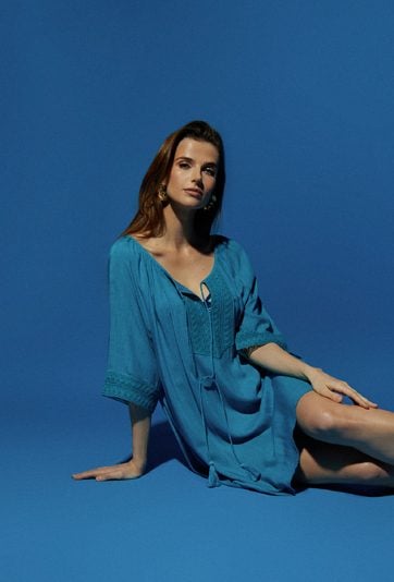 Stylowe pareo w morskim odcieniu