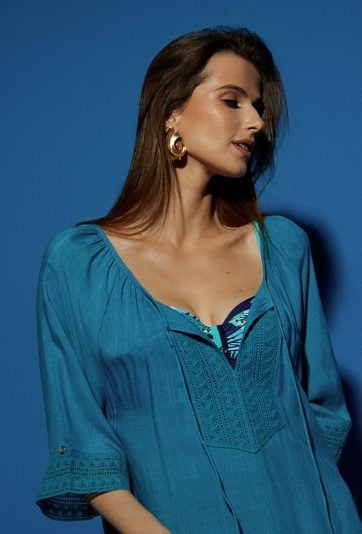 Stylowe pareo w morskim odcieniu