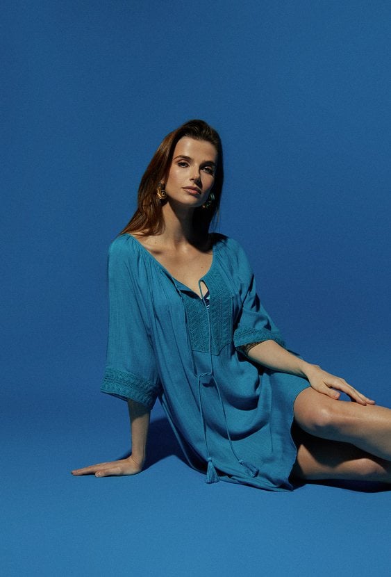 Stylowe pareo w morskim odcieniu