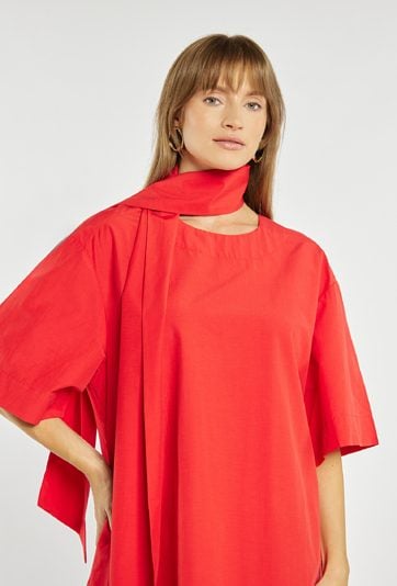 Luźna sukienka z bawełny