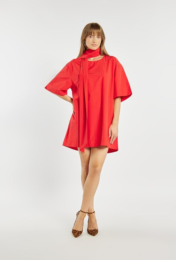 Luźna sukienka z bawełny