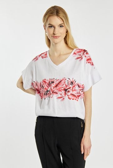 Wzorzysty T-shirt