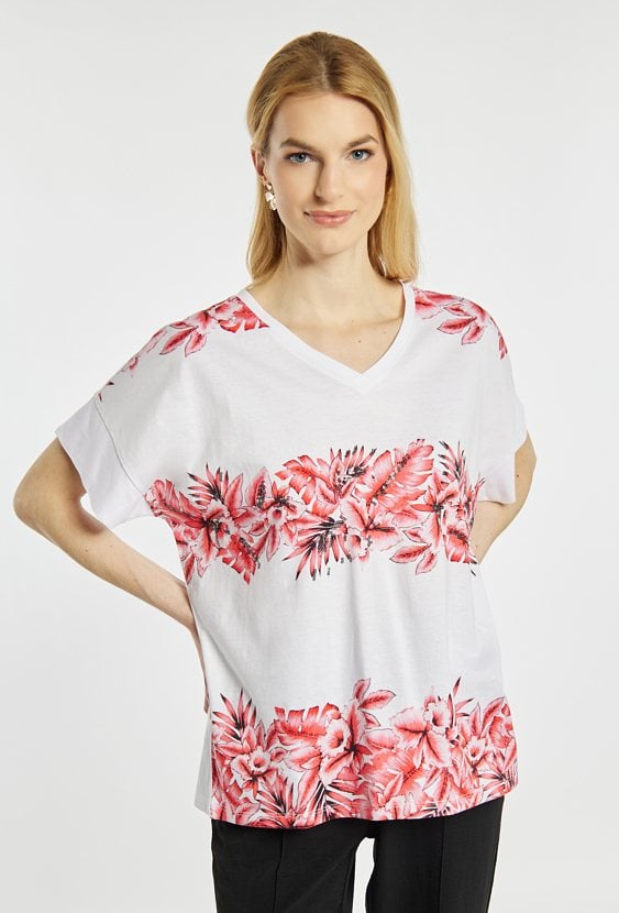 Wzorzysty T-shirt