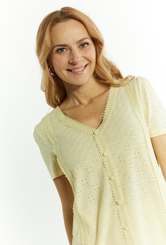 Ażurowa bluzka damska