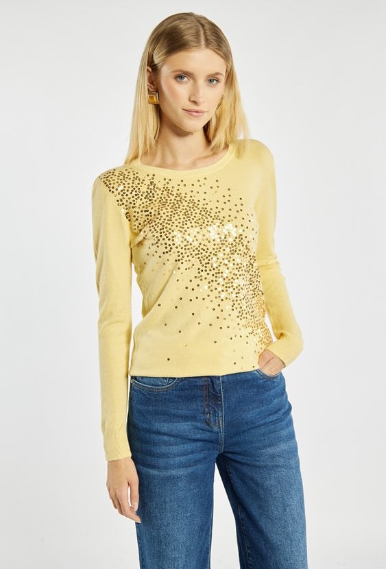 Sweter z cekinami