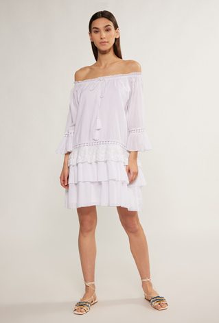 Bawełniana sukienka z falbaną