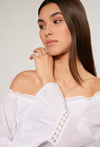 Bawełniana sukienka z falbaną