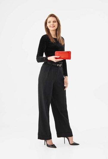 Czerwony portfel NOBO z saszetką