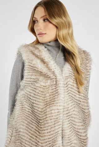 Kamizelka z miękkiego, sztucznego futerka