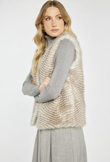 Kamizelka z miękkiego, sztucznego futerka