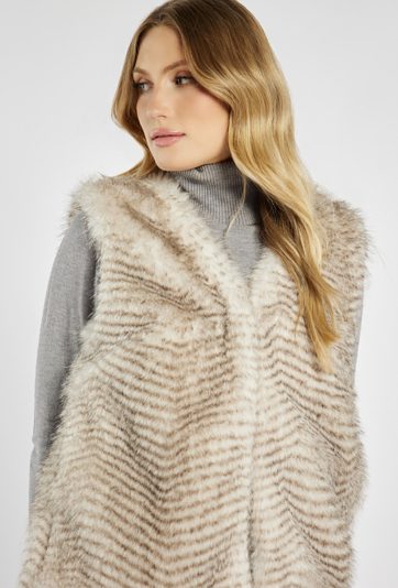 Kamizelka z miękkiego, sztucznego futerka