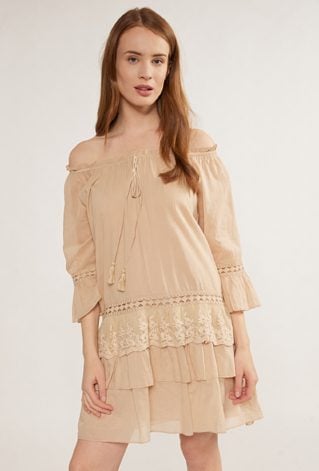 Bawełniana sukienka z falbaną