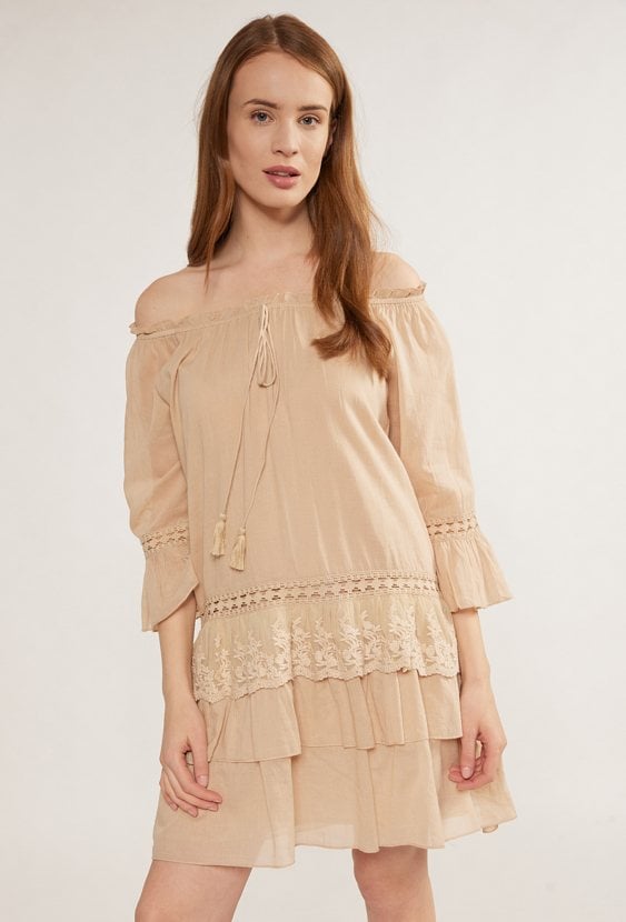 Bawełniana sukienka z falbaną