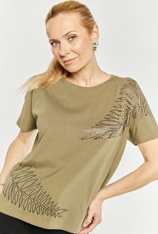 T-shirt damski z bawełny