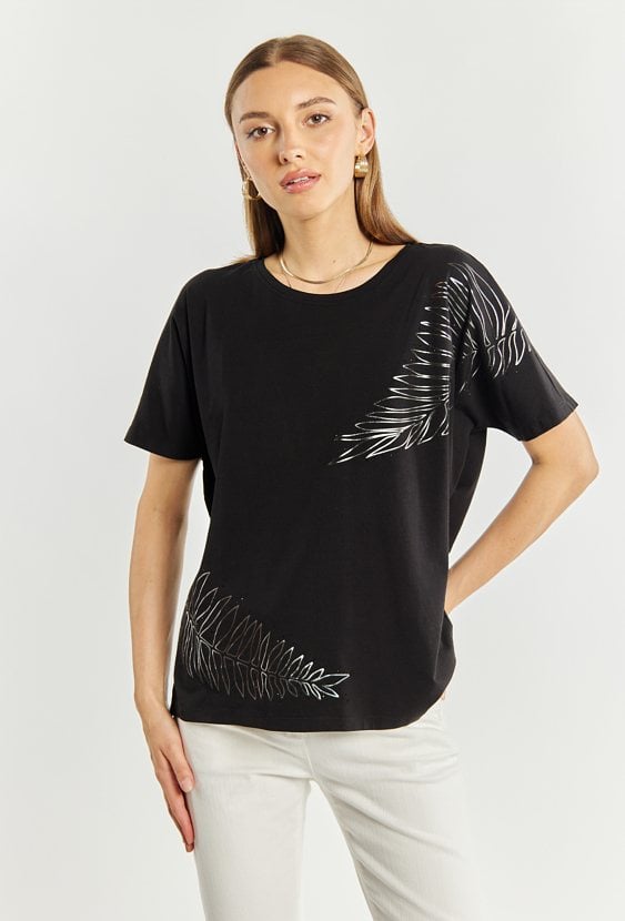 T-shirt damski z bawełny