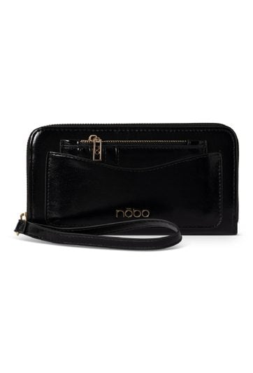 Czarny portfel NOBO z saszetką