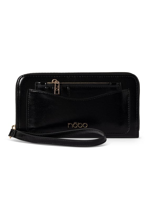 Czarny portfel NOBO z saszetką