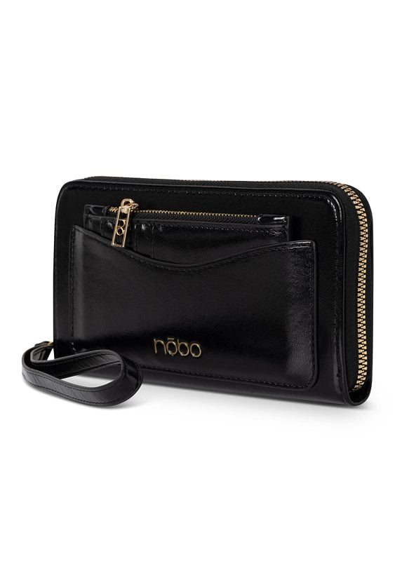 Czarny portfel NOBO z saszetką