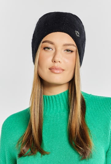 Czapka damska z subtelnym połyskiem