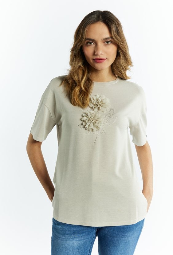 Bluzka damska z ciekawą aplikacją