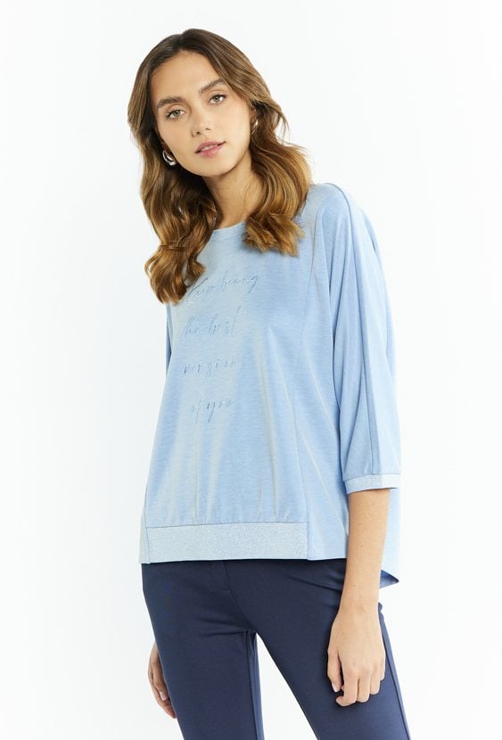 Wiskozowa bluzka damska o luźnym kroju