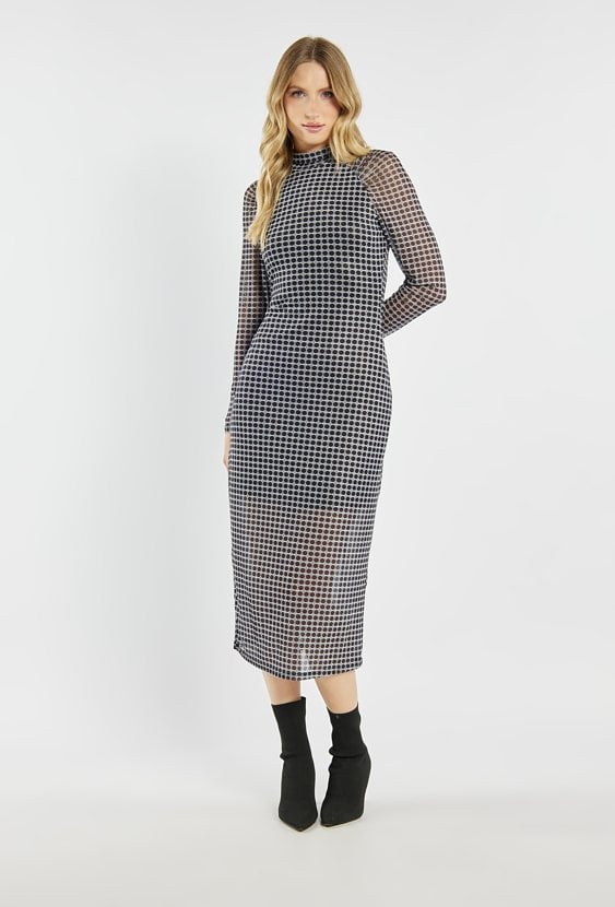 Sukienka z wzorem midi