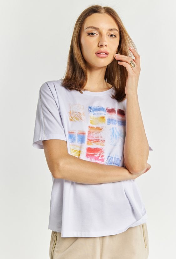 T-shirt damski z wzorem