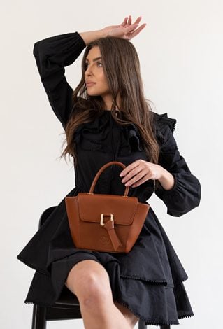 Mała torebka ze skóry naturalnej