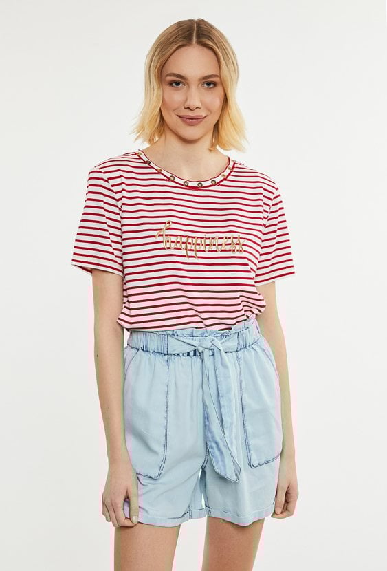 T-shirt damski w paski