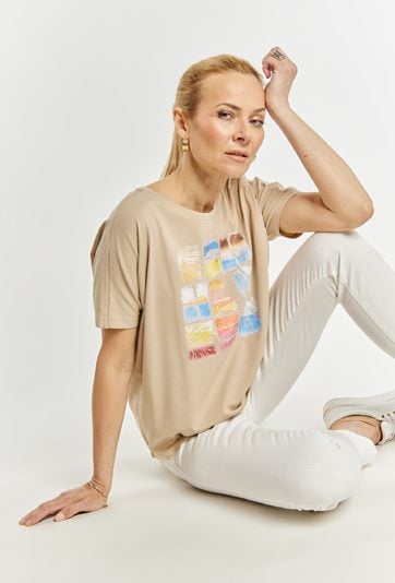 T-shirt damski z wzorem