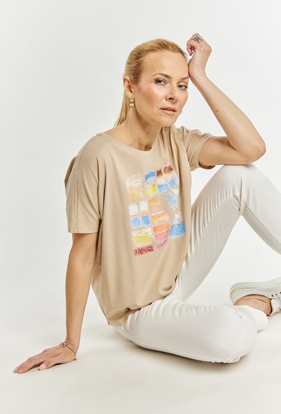 T-shirt damski z wzorem