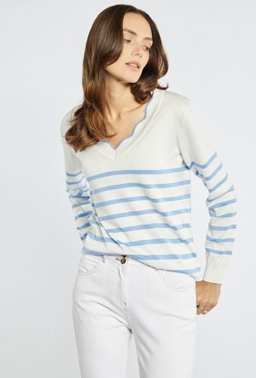 Sweter damski w paski