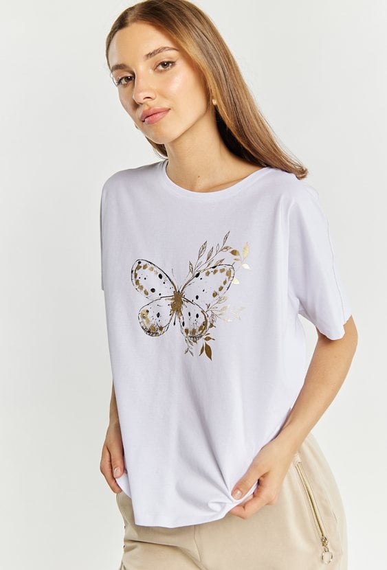 T-shirt z motylkowym nadrukiem