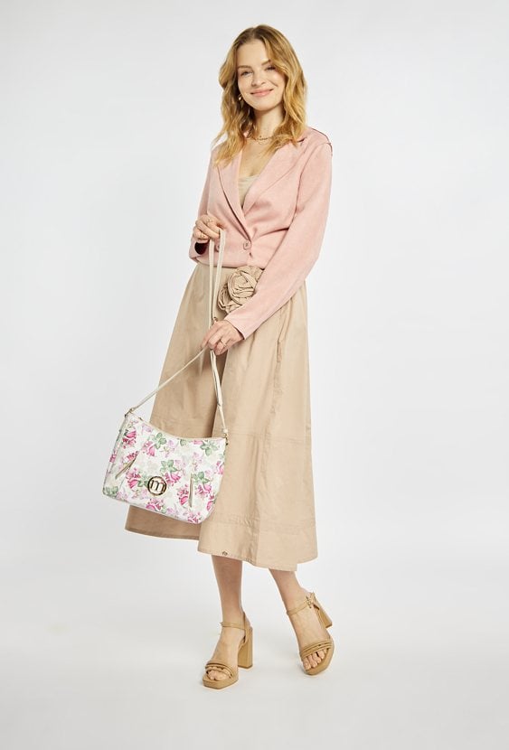 Torba damska z kwiatowym wzorem