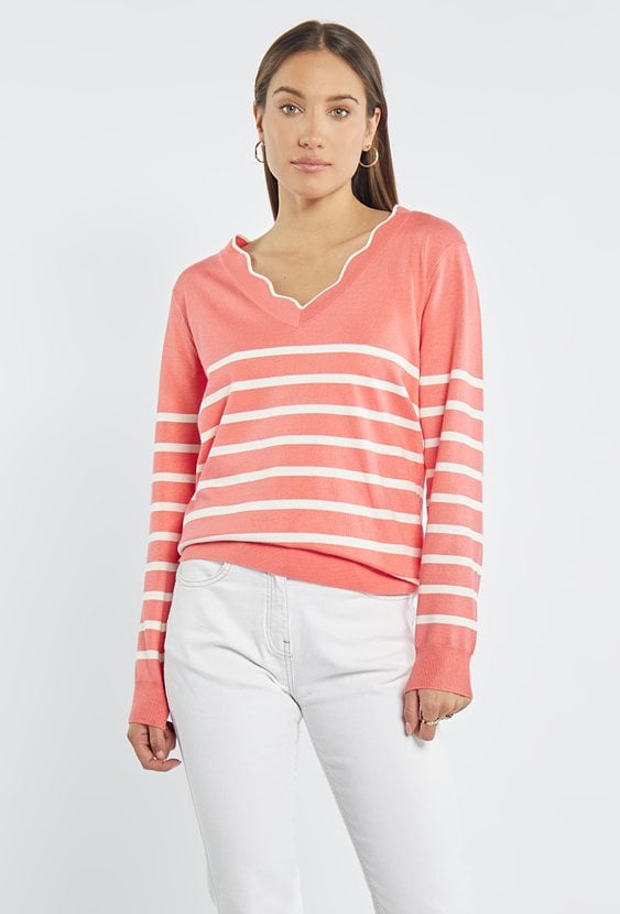 Sweter damski w paski